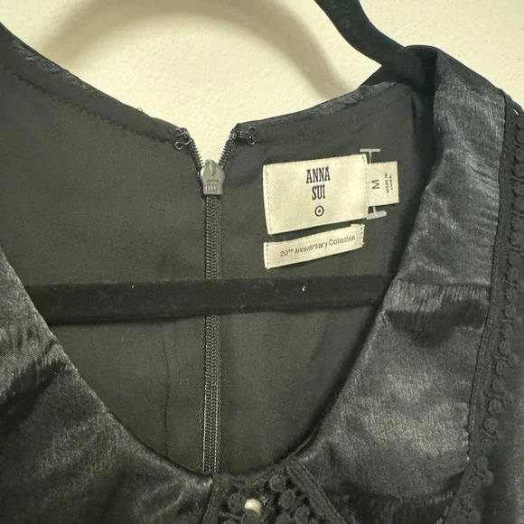 Anna Sui X Target 20 Anniversary Gothic Lace Belted Drop Waist Mini Shift Dress - Picture 6 of 7